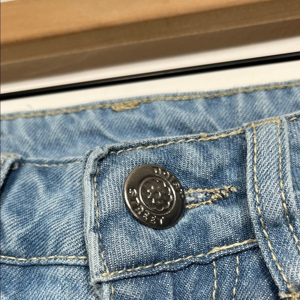 Daisy Street Graphic Straight Leg Jeans - Picture 7 of 11